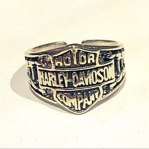 HARLEY DAVIDSON motorcycle company silver tone unisex ring